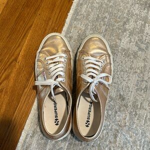 EUC superga rose gold sneakers